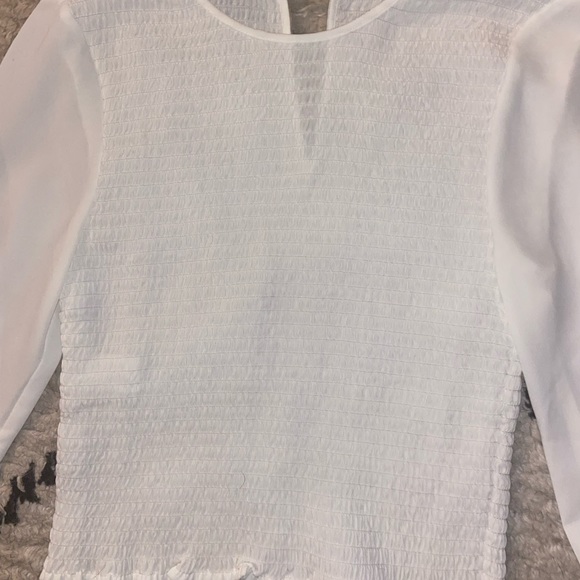 LIKELY sheer smocked top bell sleeve - Picture 4 of 6